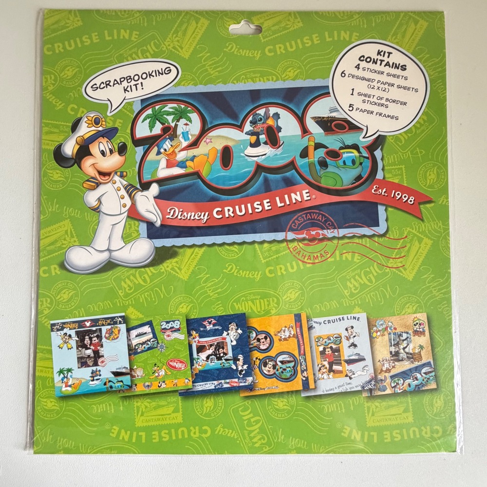 Disney Cruise Scrapbooking Kit Lot of 6 Disneyana Paper Craft Mixed Sealed/Open - Picture 6 of 11